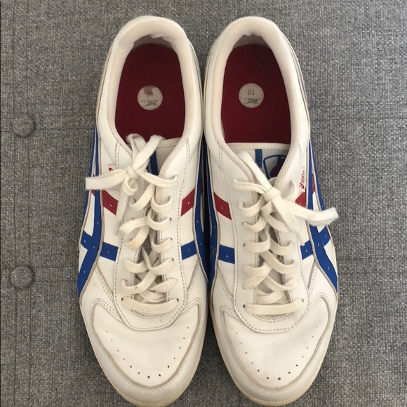 asics mens leather shoes